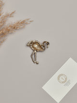 Grey Flamingo Brooch - TOSSIDO