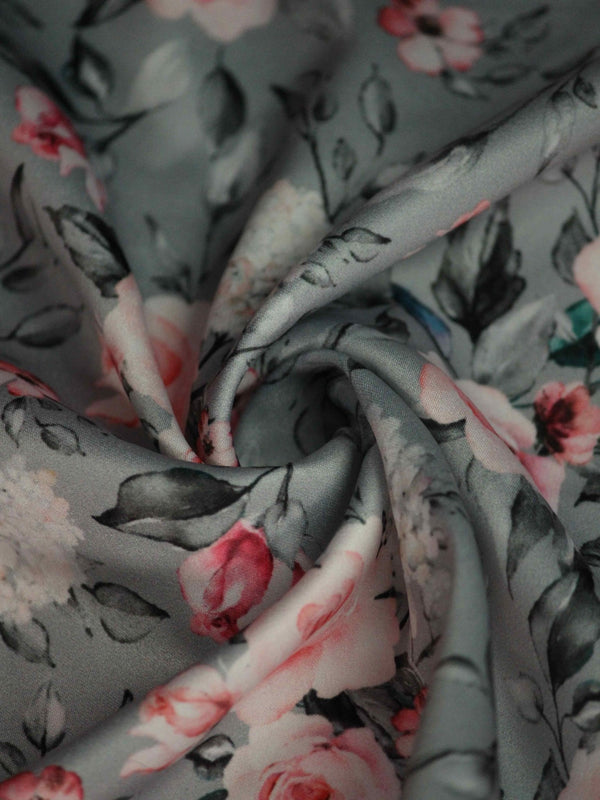 Grey Floral Pocket Square - TOSSIDO