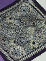 Grey Floral Silk Pocket Square - TOSSIDO