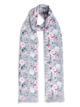 Grey Floral Stole & Pocket Square Set - TOSSIDO