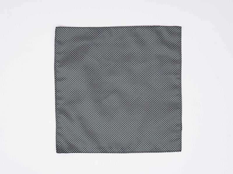 Grey Geometric Reversible Stole & Pocket Square Set - TOSSIDO