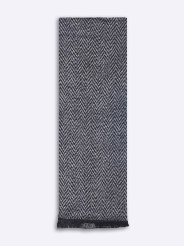 Grey Geometric Reversiblr Muffler - TOSSIDO