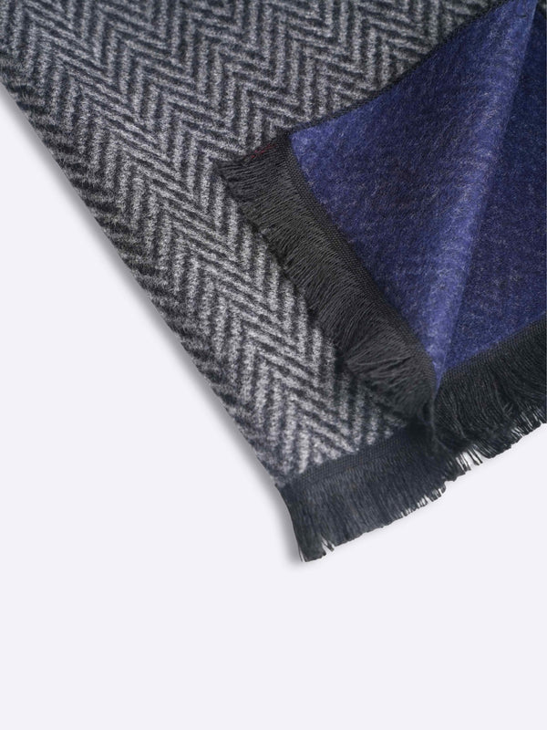 Grey Geometric Reversiblr Muffler - TOSSIDO