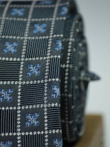Grey Geometric Silk Necktie - TOSSIDO