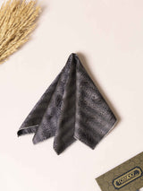 Grey Paisley Jacquard Pocket Square - TOSSIDO