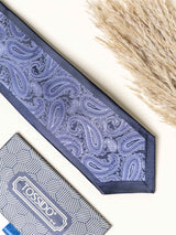 Grey Paisley Necktie Gift - set - TOSSIDO