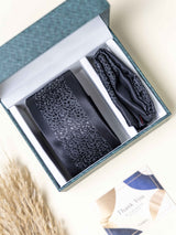Grey Panel Necktie Gift - set - TOSSIDO