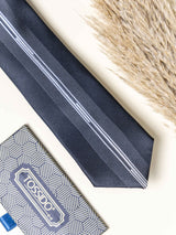 Grey Panel Necktie Gift - set - TOSSIDO