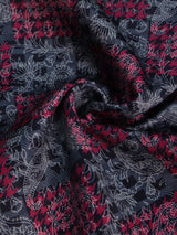 Grey & Pink Paisley Pocket Square - TOSSIDO