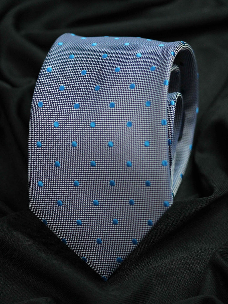 Grey Polka Necktie & Pocket Square Giftset - TOSSIDO