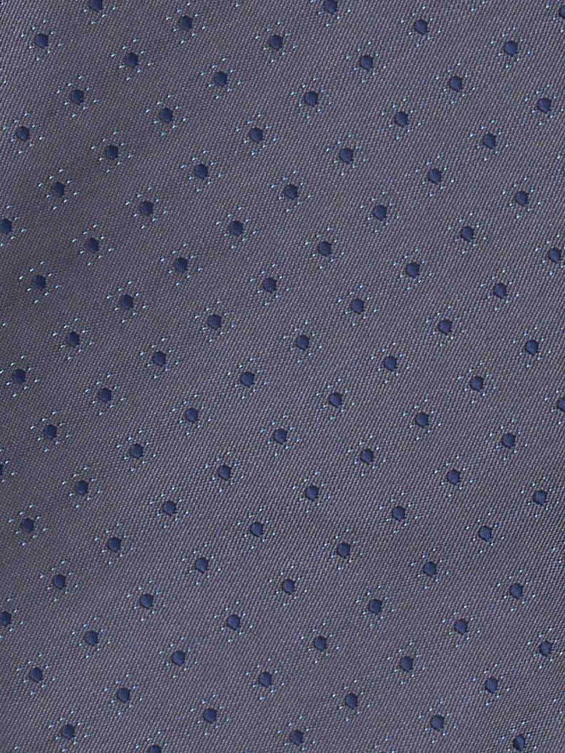 Grey Polka Woven Cravat & Pocket Square Set - TOSSIDO