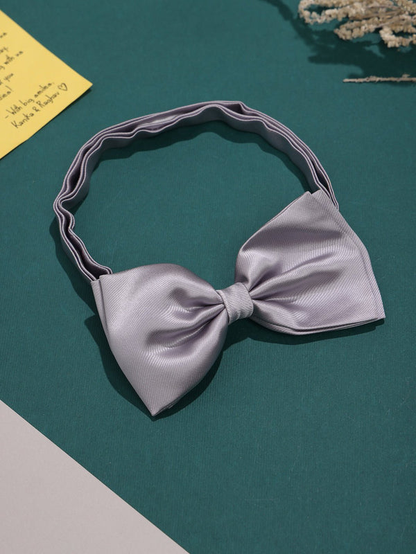 Grey Satin Poly Bow Tie - TOSSIDO