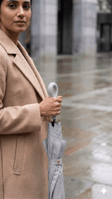 Grey Solid Capsule Umbrella - TOSSIDO