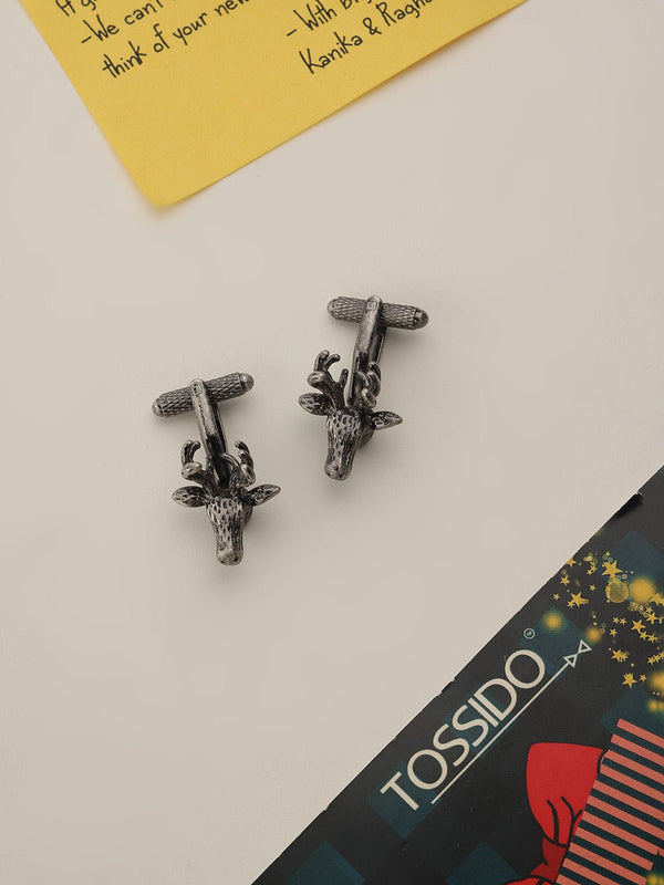 Grey Stag Cufflinks - TOSSIDO