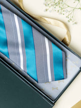 Grey Stripes Broad + Long Necktie - TOSSIDO