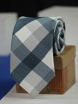 Grey & White Necktie - TOSSIDO