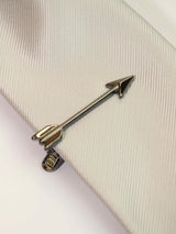 Gunmetal Grey Arrow Tie bar - TOSSIDO