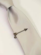 Gunmetal Grey Arrow Tie bar - TOSSIDO