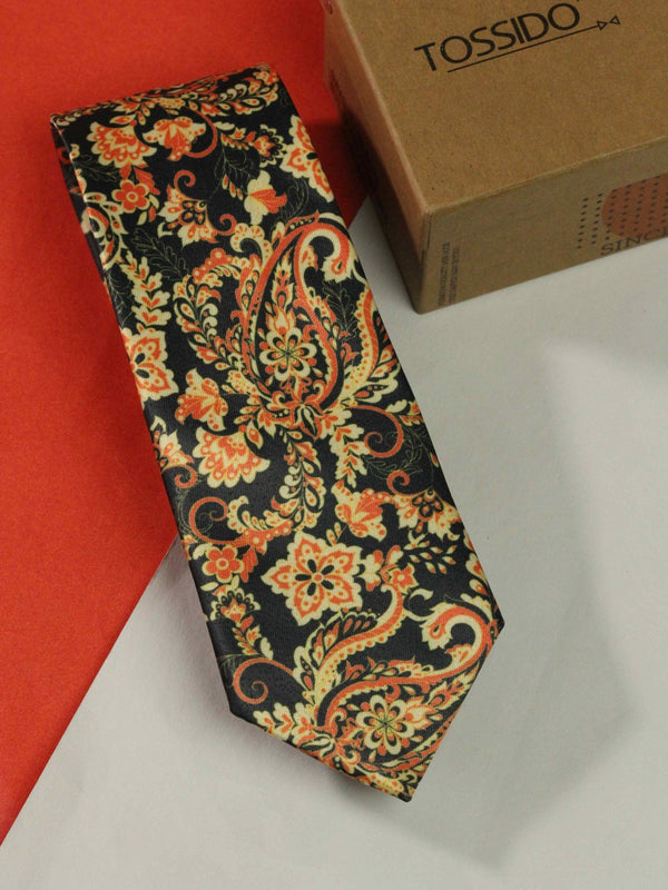 Halloween Paisley Necktie - TOSSIDO