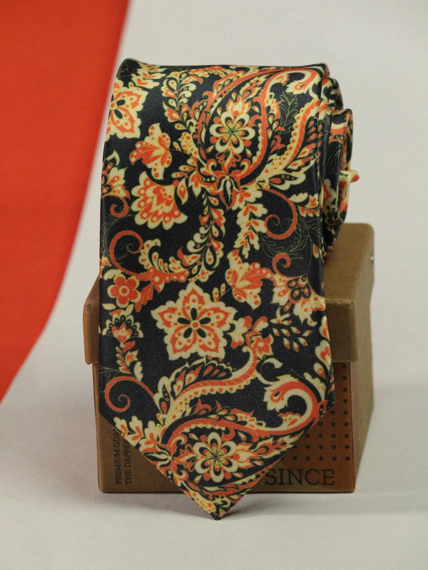 Halloween Paisley Necktie - TOSSIDO