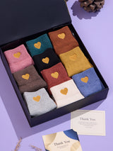 Heart Embroidered Socks – Pack of 10
