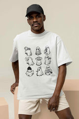 Hilarious Haunts: Ghostly Giggles Abound Oversized Tee - TOSSIDO
