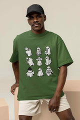 Hilarious Haunts: Ghostly Giggles Abound Oversized Tee - TOSSIDO