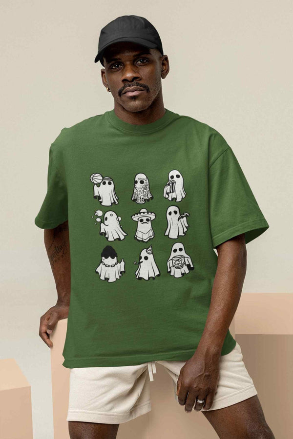 Hilarious Haunts: Ghostly Giggles Abound Oversized Tee - TOSSIDO