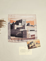 Hyderabad Golconda Fort Printed Pocket Square - TOSSIDO