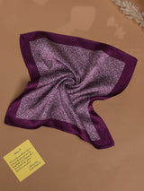 Imperial Plum Printed Silk Pocket Square - TOSSIDO