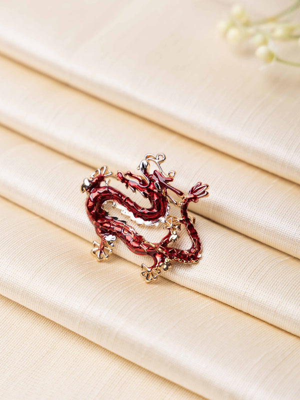 Imperial Red Dragon Brooch - TOSSIDO