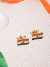 Indian Flag Gold Cufflinks - TOSSIDO