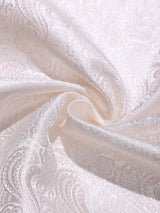 Ivory Paisley Bow Tie & Pocket Square Set - TOSSIDO
