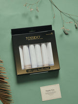 Ivory White Select Cotton Handkerchief Set - TOSSIDO