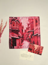 Jaipur Pink City Printed Pocket Square