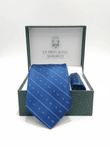 JGU Blue Necktie & Pocket Square Set - TOSSIDO