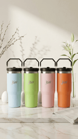 JGU Grip Lock Coral Orange Insulated Tumbler - TOSSIDO