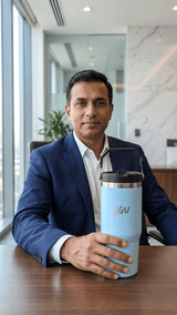JGU Grip Lock Light Blue Insulated Tumbler - TOSSIDO