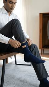 JGU Navy Blue Full Length Socks - TOSSIDO