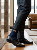 JGU Navy Blue Full Length Socks - TOSSIDO