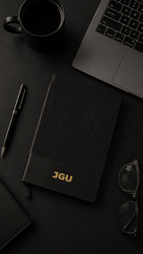 JGU Ribbed Executive Black Diary - TOSSIDO