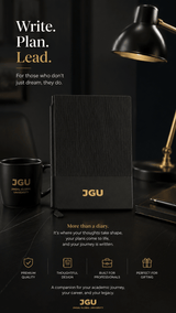 JGU Ribbed Executive Black Diary - TOSSIDO