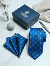 JGU Royal Crest Necktie & Pocket Square Set