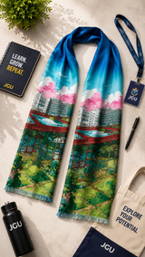 JGU Scenic Campus Stole & Pocket Square Set - TOSSIDO