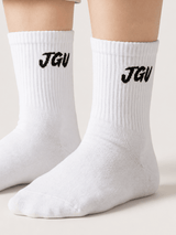 JGU White Full Length Socks - TOSSIDO