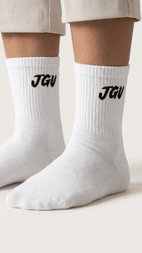 JGU White Full Length Socks - TOSSIDO