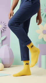 JGU Yellow Full Length Socks - TOSSIDO