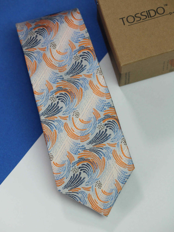Joyous Abstract Silk Necktie - TOSSIDO