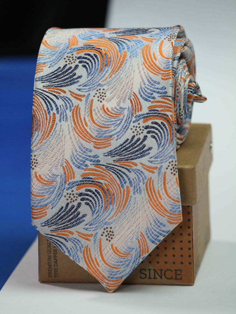 Joyous Abstract Silk Necktie - TOSSIDO