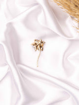 Lavender Bloom Crystal Stem Brooch - TOSSIDO